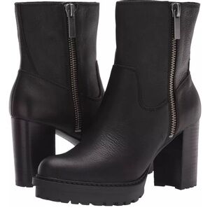 Lucky Brand Bajax Black Lug Sole Boots